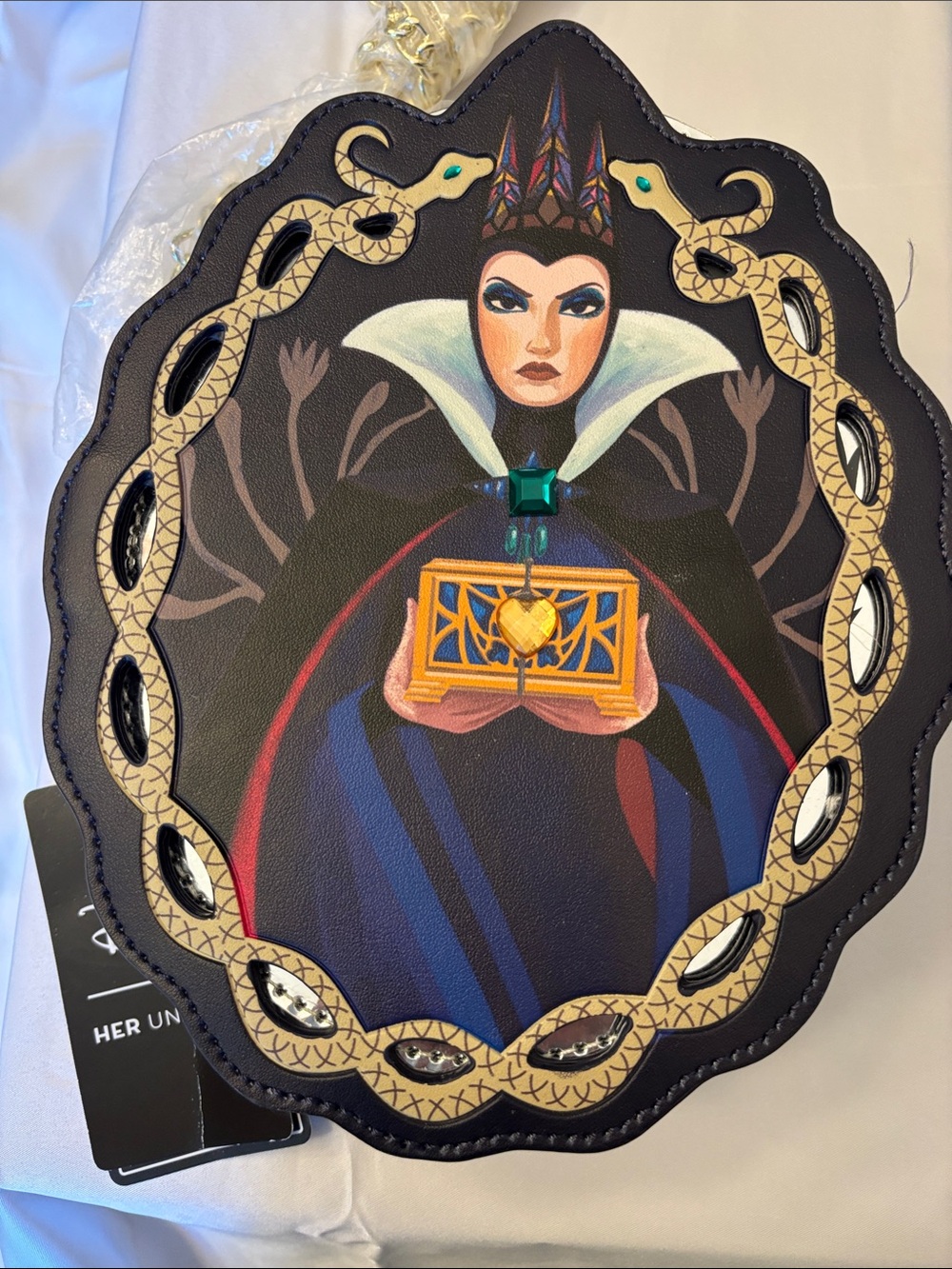 Disney Evil Queen Navy, Black and Gold Decorative Crossbody - Picture 5 of 16